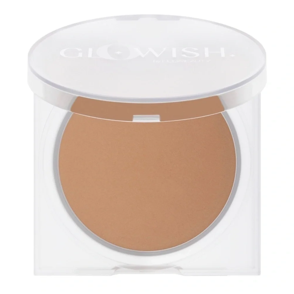 Huda TAN LIGHT 07 GloWish Luminous Pressed Powder | NEW | Full Size 10g Blurring